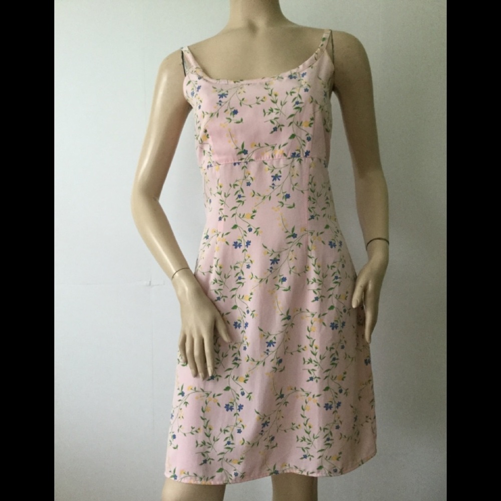 Boutique Europa Pink Floral Sun Dress (Size 8)